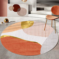 Light Luxury Round Rug by Axyaa: Stylish Teen Room Decor, Living Room Accent, Bedroom Mat