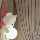 Axyaa Bear Wall Lamp: Children's Room Bedroom Resin Sconce Light