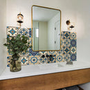 Axyaa Moroccan Tile Stickers: Peel and Stick Waterproof Wall Decal