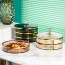 Axya Dried Fruit Candy Snack Plate with Storage Tray for Organized Refreshments