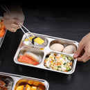 Axyaa Stainless Steel Divided Plate for Portion Control and Serving Snacks