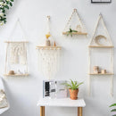 Axyaa Macrame Floating Wall Shelf for Modern Home Decor