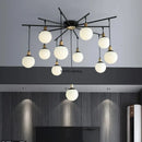 Axyaa Nordic LED Bean Chandelier, Postmodern Minimalist Pendant Light for Stylish Home Decor