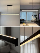 Axyaa Nordic Black LED Chandelier for Dining Table, Kitchen, and Bar - 2025 Collection