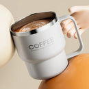 Axyaa Double Wall Stainless Steel Coffee Cup with Handle - Leak-proof Insulated Mug