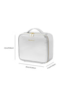 Axyaa Lighted Mirror Makeup Case with Partitions, Waterproof Train Organizer, 3 Brightness Settings