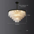 Axyaa Crystal Chandelier Ceiling Lamp for Modern Dining Room Decor