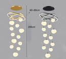 Axyaa Modern LED Pendant Chandeliers for Living Room Staircase Indoor Lighting