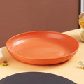 Axyaa Red Unbreakable Dinner Plates Set - Reusable, Dishwasher & Microwave Safe, BPA Free