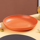 Axyaa Unbreakable Red Dinner Plates, Reusable & Dishwasher Safe for Easy Cleaning