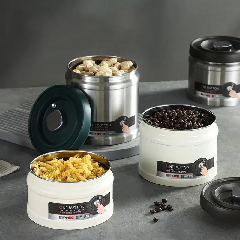 Axyaa Stainless Steel Vacuum Sealed Coffee Bean Storage Tank