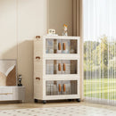 Axyaa 50cm Wide Folding Plastic Wardrobe with Doors for Bedroom/Living Room Storage