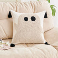 Axyaa Halloween Tuft Embroidered Pillowcase - Festive Cotton Cushion Cover