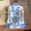 Axyaa Blue White Porcelain Cheongsam Vase - Handmade Ceramic Home Decor