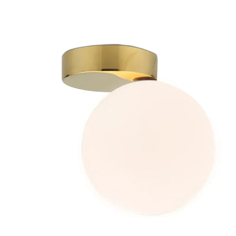 Golden Glass Ball Ceiling Lamp for Home Decor by Axyaa