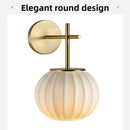 Axyaa Retro Chinese Style Silk Wall Light Bedside Sconce Lamp for Bedroom Study