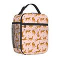 Axyaa Boho Leopard Insulated Lunch Box Cheetah Bento Tote Bag