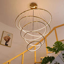 Axyaa Crystal Chandelier Stair Pendant Lamp Living Room Pendant Lights Modern Interior Lighting