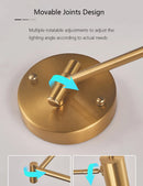 Axyaa Swing Arm Wall Lamp: Vintage Design with Adjustable Arm & 5W Reading Light