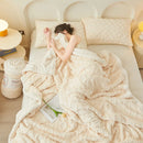 Axyaa Lamb Wool Throw Blanket Double Sided Queen Duvet Cover Bedspread