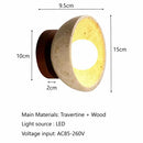 Axyaa Stone Wall Lamp for Bedroom Headboard Retro Living Room Hallway Lighting
