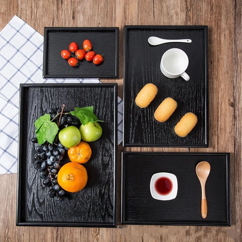 Axya Solid Wood Tray: Versatile Storage for Living Room Organization