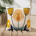 Axyaa Nordic Flower Embroidered Pillow Cover - Lightweight Luxury Home Decor
