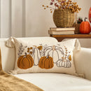 Axyaa Fall Pumpkin Maple Leaf Pillowcase Set - Halloween Thanksgiving Cozy Home Decor