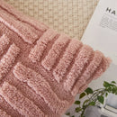 Axyaa Soft Throw Pillowcase With Vertical and Horizontal Lines, 45x45cm