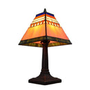 Axyaa Scandinavian Tiffany Style Stained Glass Table Lamp for Desk and Bedside