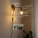 Axyaa Modern Copper LED Wall Sconce Light Fixture for Hallway and Bathroom