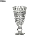 Axyaa Transparent Glass Vase Desk Decoration Goblet Shape for Hydroponics and Flower Arrangement
