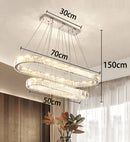 Axyaa Crystal Chandeliers: Modern LED Ceiling Lights for Living Room
