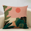 Axyaa Geometric Cushion Cover 45x45cm Linen Pillowcase for Home Bedroom Sofa