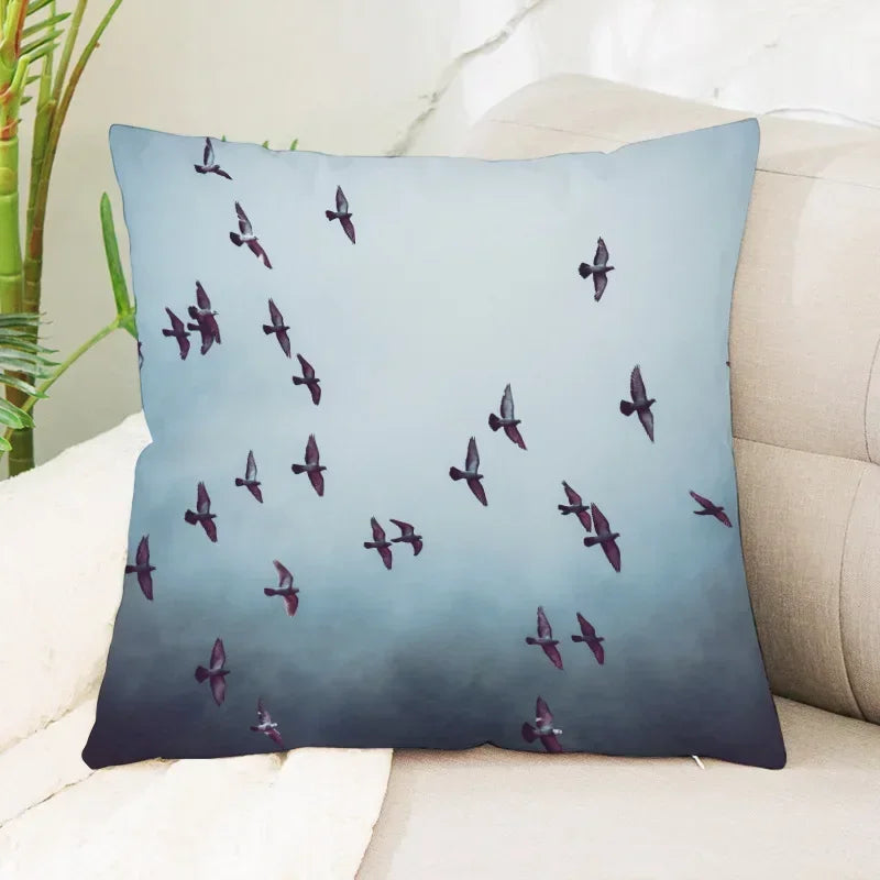 Axyaa Sea Waves Beach Pillowcase - Creative Office Car Home Lumbar Cushion Cover