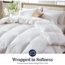 Axyaa Luxury Queen Size Down Feather Comforter - All Season Fluffy Duvet Insert