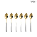Axyaa Gold Stainless Steel Cutlery Set - 24pc Family Western Dining Gift Set