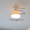Axyaa Ceramic Canopy LED Ceiling Lamp Glass Copper Luminaria De Teto