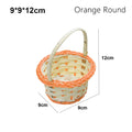 Axyaa Hand-Woven Flower Storage Basket Oval/Round Wicker Basket