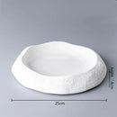 Axyaa Stone Pattern Ceramic Dinner Plate Set