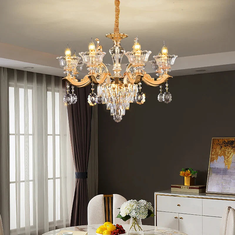 Luxurious Crystal Pendant Lamp for Living Room & Restaurant Décor by Axyaa