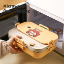 Axyaa Stainless Steel Divided Lunch Box Set - Large Capacity, Microwave Safe