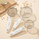 Axyaa Stainless Steel Flour Sieve Flat Handle Filter Screen Juice Scoop