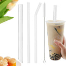 Axyaa Glass Straw Set with Brush | Reusable Drinking Straws for Cocktails & Smoothies