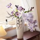 Axyaa Ceramic Hollow Vase: Elegant Flower Holder for Home Decor, Lilies & Roses