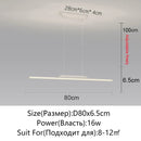 Axyaa LED Long Strip Pendant Lamp for Modern Nordic Indoor Decor