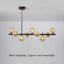 Axyaa Glass Ball Ceiling Chandelier: Modern Lighting Fixture for Dining Living Room & Kitchen