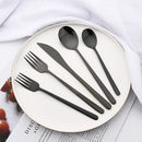 Axyaa Black & Gold Stainless Steel Cutlery Set - 20 Pieces