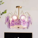 Axyaa Luxe Glass Pendant Light for Master Bedroom & Living Room