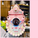 Axyaa Kawaii Astronaut 3D Sticker Water Bottle, BPA-Free Large 1300ml Gym Drink Bottle